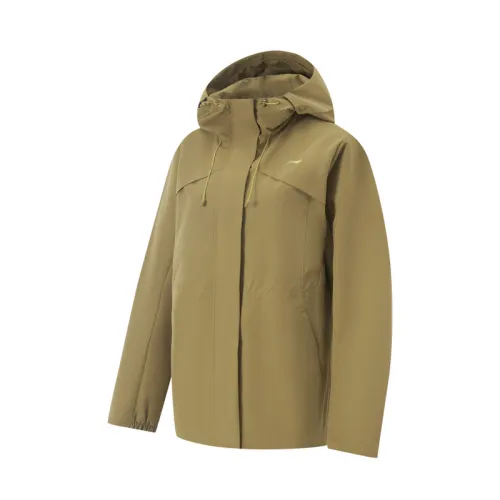 Li Ning Fitness Series Trench Coat Women's Yellow Walnut Brown