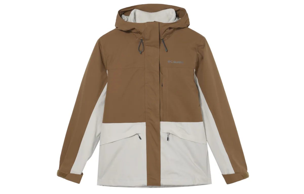 Columbia Hiking 2024 Fall Hiking Outdoor Adventure Waterproof And Warm Windbreaker Jacket Women's Brown