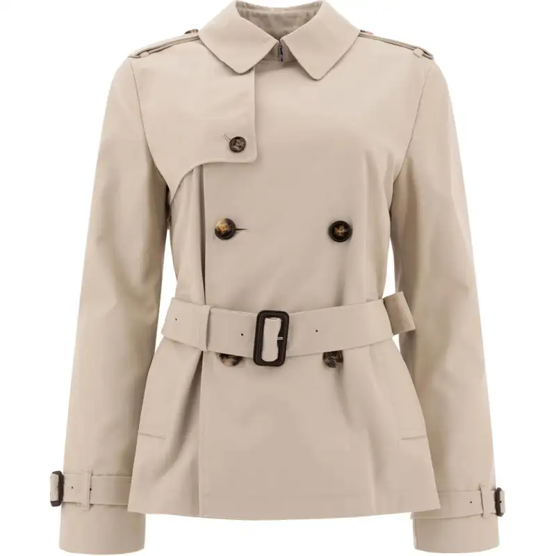 Burberry Double Breasted Belted Trench Coat