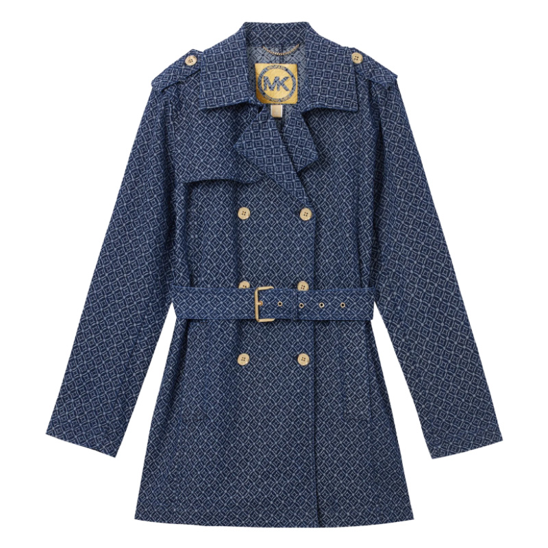 Женский плащ MICHAEL MICHAEL KORS FW24 (темно-синий)
