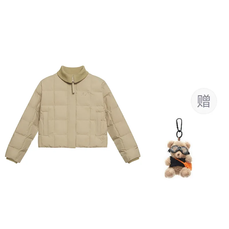 New Balance Lifestyle Casual Collection FW24 Puffer Jacket Women's Khaki