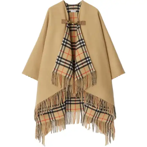Burberry Check pattern Wool Cape