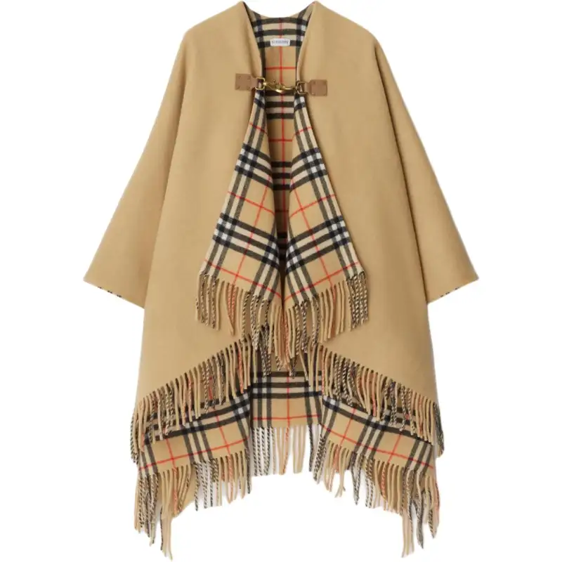 Burberry Check pattern Wool Cape