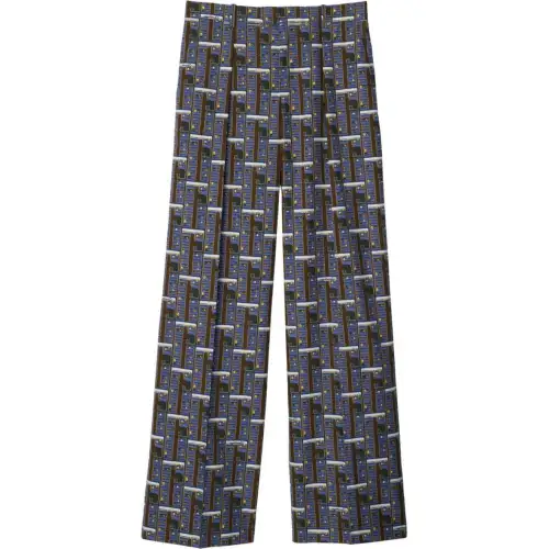 Burberry Casual Pants Women's Marine Blue