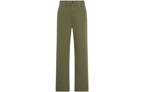 THE ROW Casual Pants Women's Green Moderate Straight Fit Pants