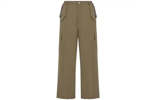 DIOR Casual Pants Women's Army Green Moderate Cuffed Pants
