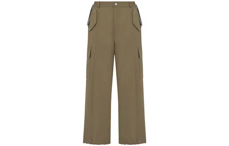 DIOR Casual Pants Women's Army Green Moderate Cuffed Pants