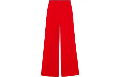 GUCCI Casual Pants Women's Red Moderate Wide Leg Pants