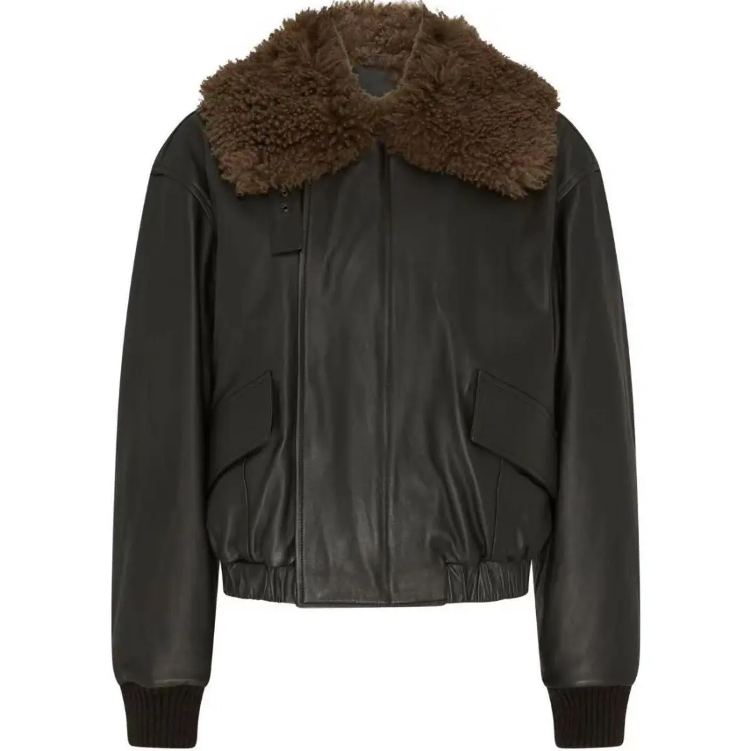 Lemaire Zipped Leather Jacket