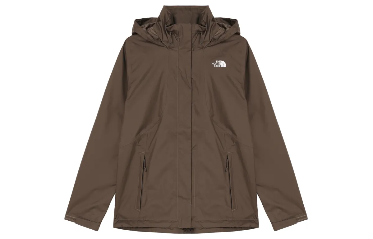 THE NORTH FACE Urban Exploration Windbreaker Jackets Women's Brown Hooded Moderate