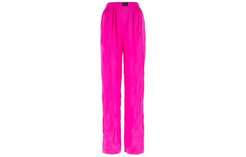 Balenciaga Logo Patch Ruched Trousers