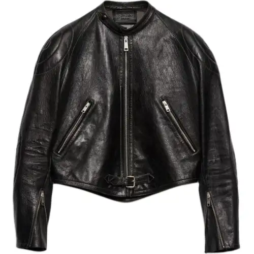 PRADA Leather Jacket Women's Black