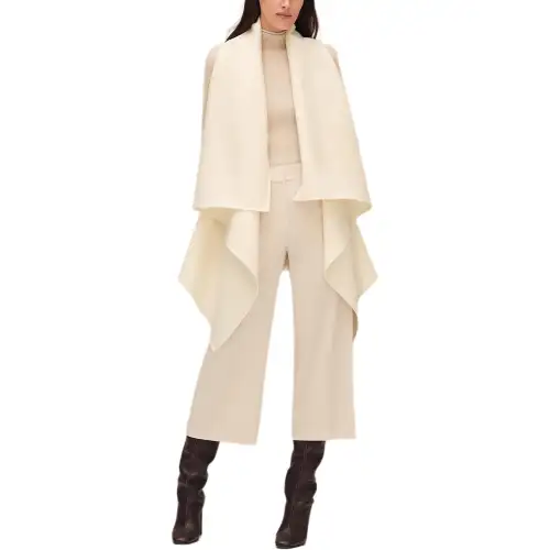 HERMES Cloaks Women's Beige Moderate