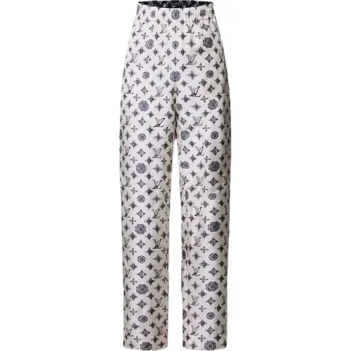 LOUIS VUITTON Monogram Silk Jogging Pants