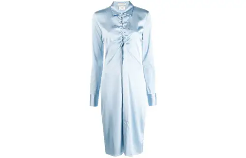 Bottega Veneta FW21 Long Sleeved Dress Women's Sky Blue