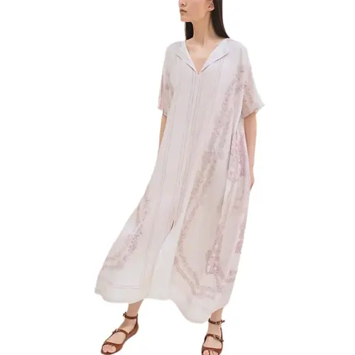 HERMES Short Sleeved Dress Women's Pink