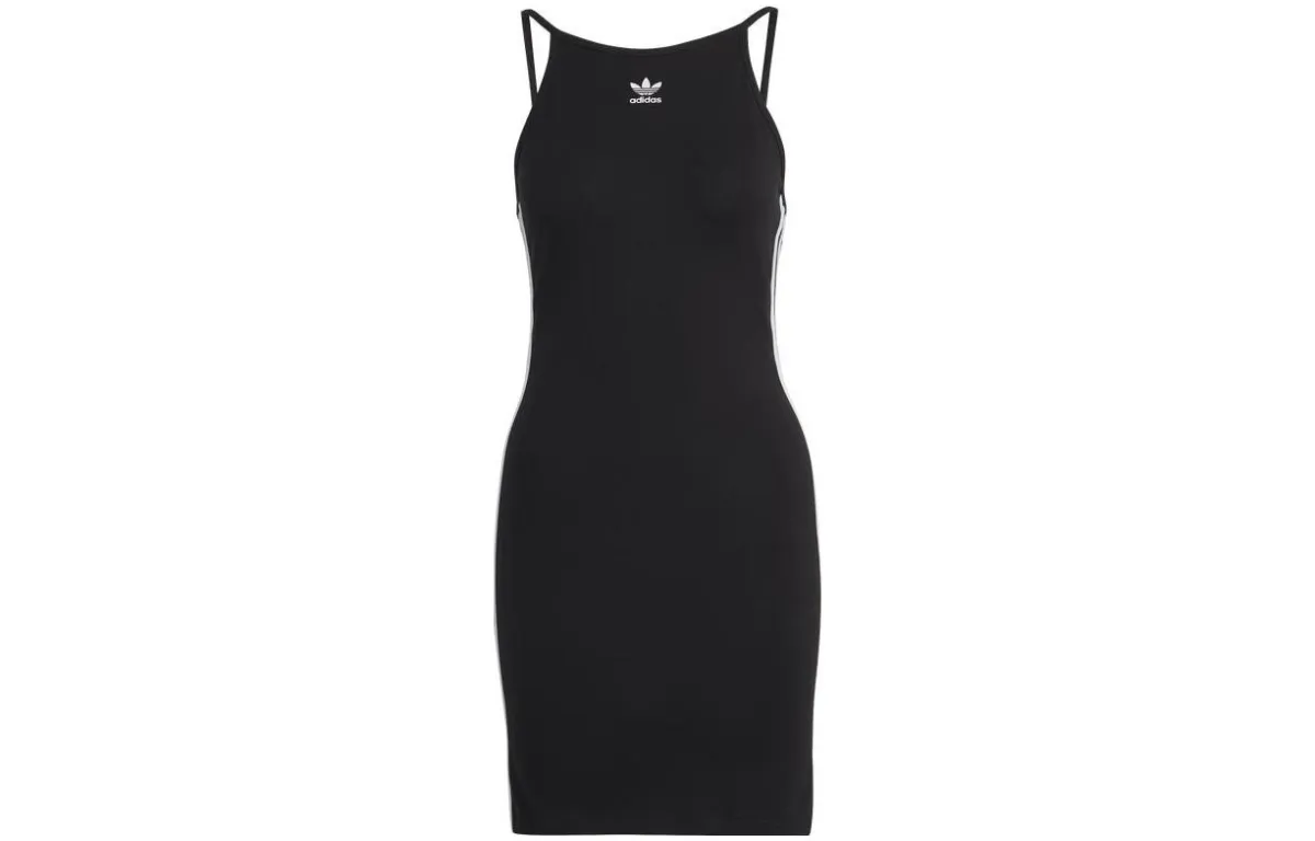 Adidas Originals logo-embroidered sleeveless dress