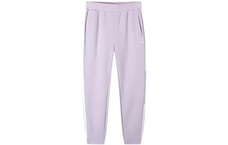 ANTA Variety Training Collection Knitted Sweatpants Women's Fragrant Purple Moderate Cuffed Pants