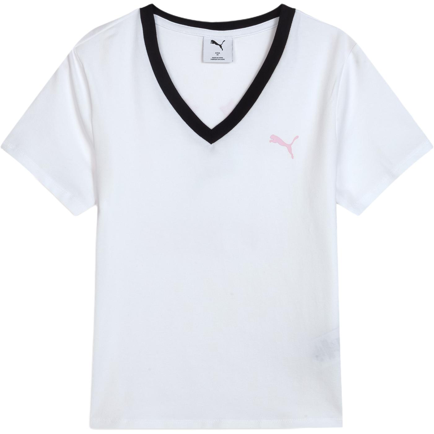 Женская футболка PUMA V-Neck (белая)