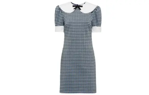 MIU MIU Short Sleeved Dress Women's Light Blue