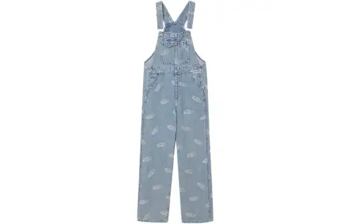 Levis Overalls Women's Blue Moderate Straight Fit Pants