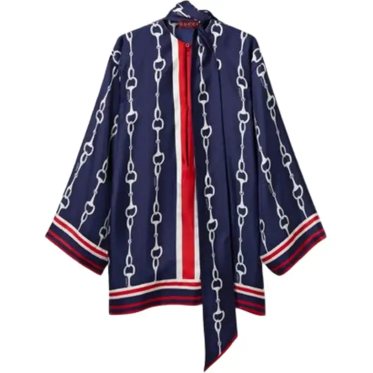 GUCCI Long Sleeved Dress Women's Blue