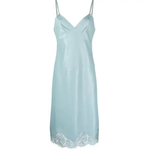lace-trim slip dress