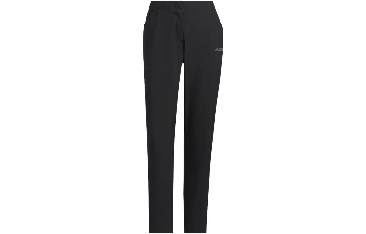 Adidas Knitted Sweatpants Women's Black Moderate Straight Fit Pants