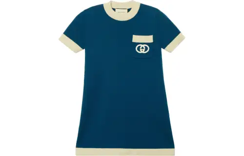 Gucci logo-embroidery mini dress