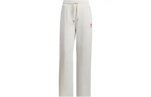 Adidas Originals Knitted Sweatpants Women's Track Gray Moderate Straight Fit Pants