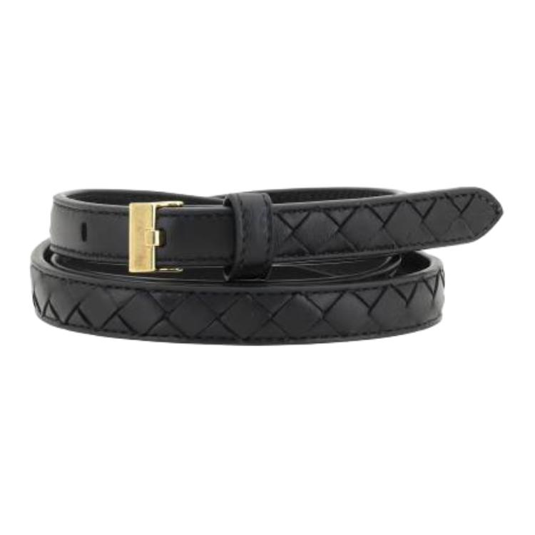 Женский ремень Bottega Veneta 1.5cm (черный) — фото 2