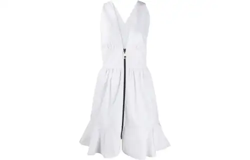 【Pre-Owned】zipped gathered dress