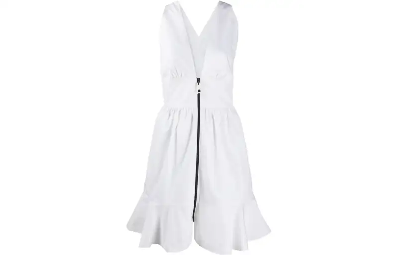 【Pre-Owned】zipped gathered dress