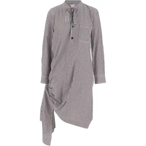 Bottega Veneta Long Sleeved Dress Women's Multicolor
