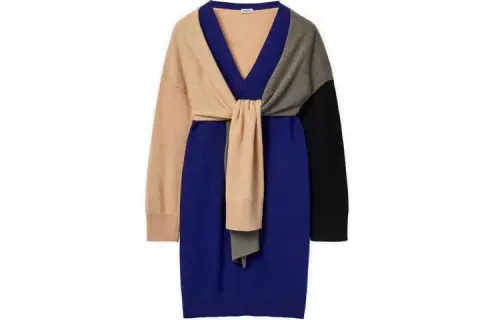 LOEWE Long Sleeved Dresses Women's Multicolor V Neck Moderate