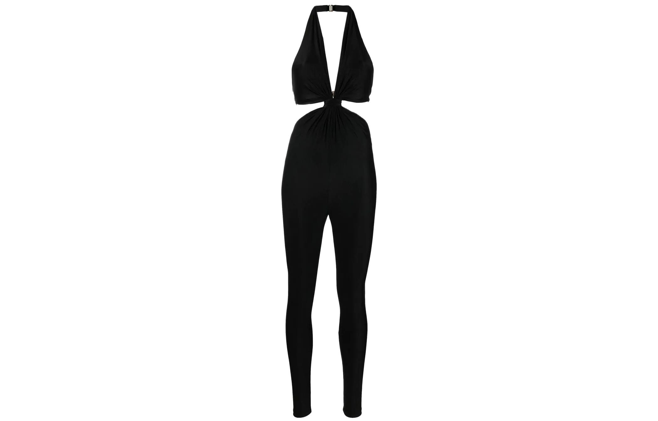 SAINT LAURENT Cut Out Halterneck Jumpsuit
