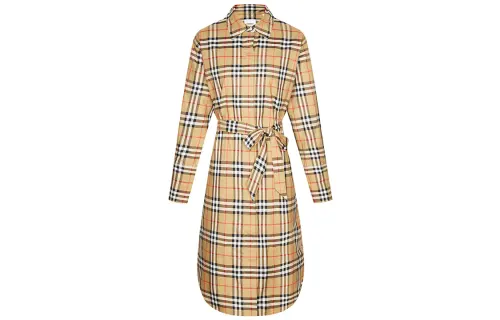 Burberry checked belted shirt dress