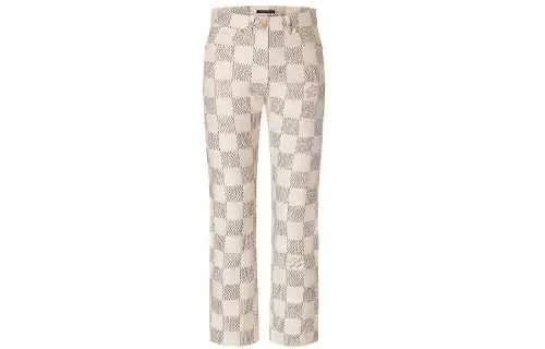 LOUIS VUITTON Damier Azur Mid-Rise Jeans