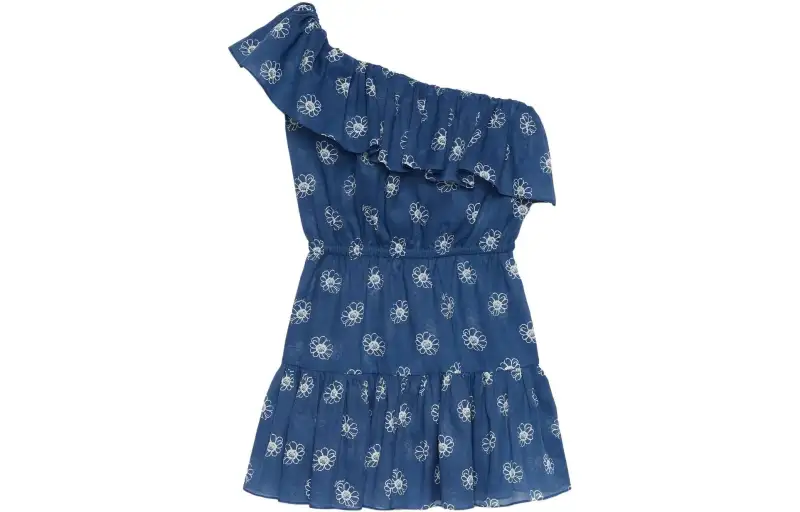 Gucci daisy-print one-shoulder dress