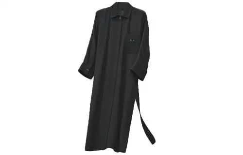HERMES Long Sleeved Dress Women's Black