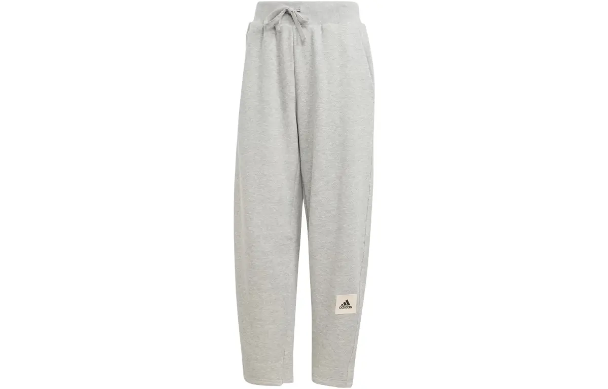 Adidas Lounge French Terry Barrel-Leg Pants Knitted Sweatpants Women's