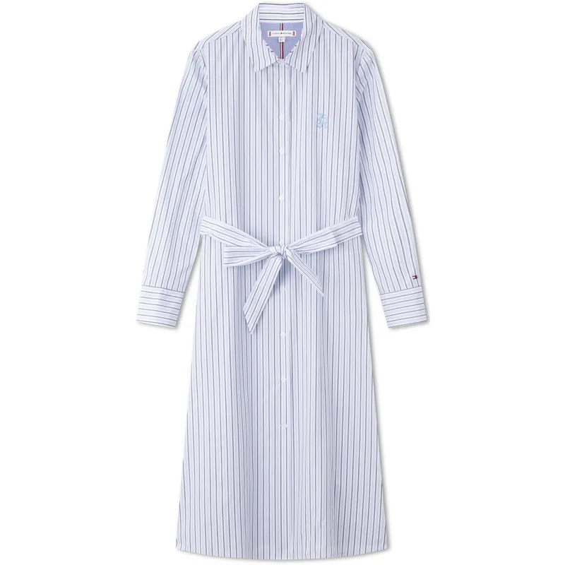 Tommy Hilfiger Long Sleeved Dress Women's Blue White Stripes