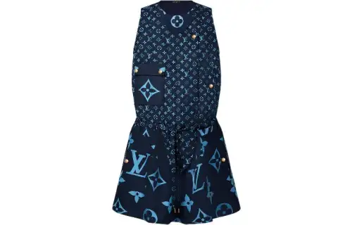 LOUIS VUITTON SS22 Sleeveless Dress Women's Blue