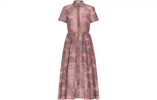 DIOR Slip Dresses Women's Pink Square Collar Moderate