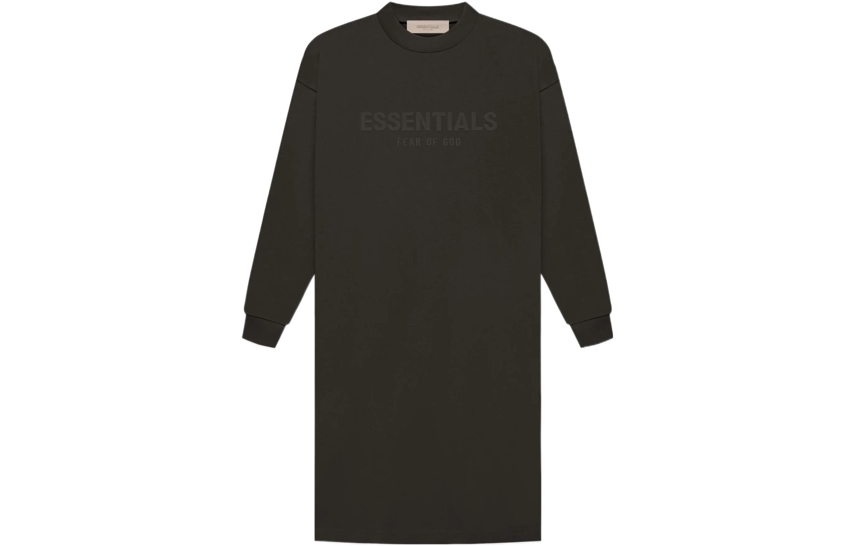 Женское платье Fear of God Essentials FW22 (серо-черное)