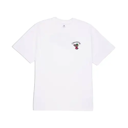 Converse T Shirts Unisex White Crew Neck Moderate