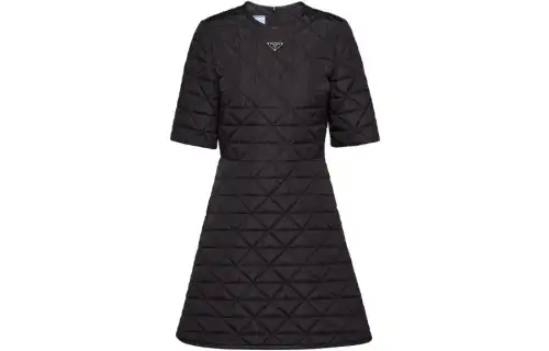 PRADA Short Sleeved Dress Women's Black