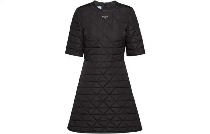 PRADA Short Sleeved Dress Women's Black