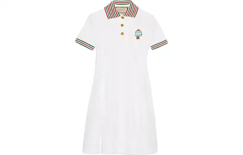 GUCCI Short Sleeved Dress Women's White