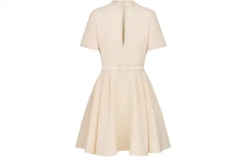 DIOR Belted Short-Sleeved Dress